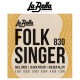 LaBella (830) Folk Singer Ball End Blk Classical Guitar Strings