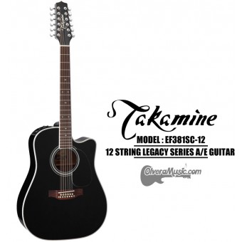 TAKAMINE Legacy Series Acoustic/Electric 12-String Guitar - Gloss Black
