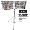HERCH Timbales 15"&16" Chrome w/Engraving
