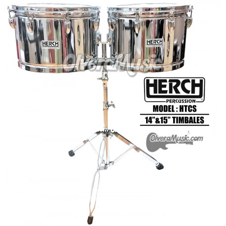 HERCH Timbales 14" & 15" - Chrome Finish 