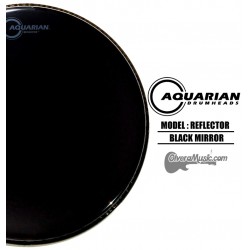 AQUARIAN Reflector Black Mirror Drumhead