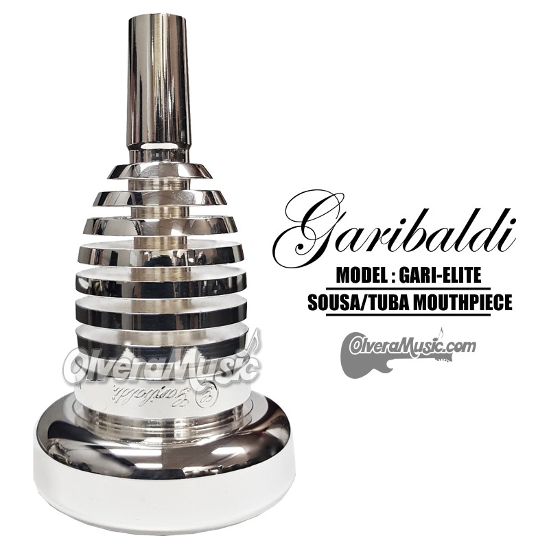 GARIBALDI Elite Sousaphone/Tuba Mouthpiece Single-Cup Silver-Plate Finish -  Olvera Music