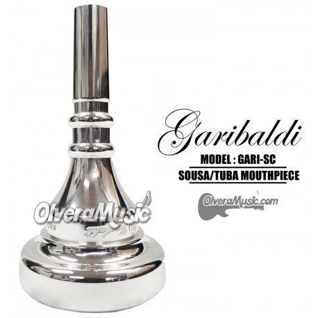 GARIBALDI Elite Sousaphone/Tuba Mouthpiece Single-Cup Silver-Plate