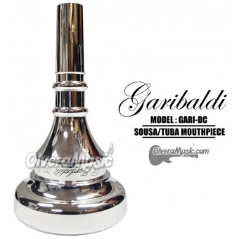 GARIBALDI Sousaphone-Tuba Mouthpiece Silver-Plate Finish - Double Cup 
