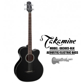 TAKAMINE 4-String Acoustic/Electric Bass - Black