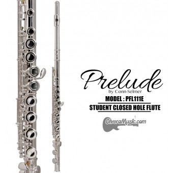 PRELUDE by Conn-Selmer Student Model Closed Hole Flute - Silver-Plated