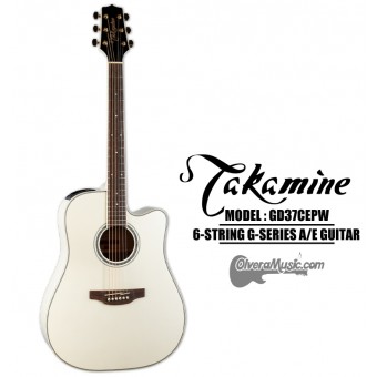 TAKAMINE G Series 6-String Acoustic/Electric Guitar -  Gloss Pearl White