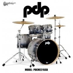 PDP "Concept Series" 5-Piece Maple Shell Pack - Silver to Black Fade Lacquer