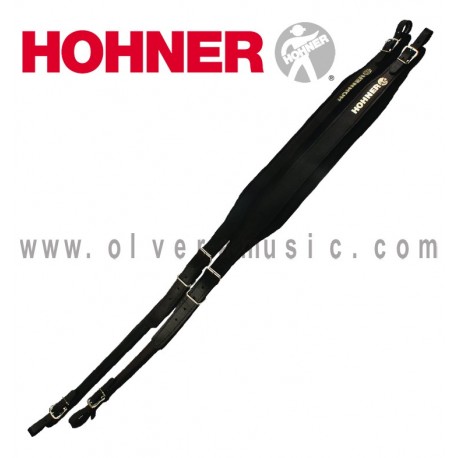Hohner ACC4 Accordion Leather Straps (Black)