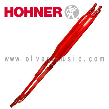 Hohner ACC5 Correas de Piel para Acordeon (Rojo)
