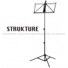 STRUKTURE Deluxe Aluminum Music Stand - Black