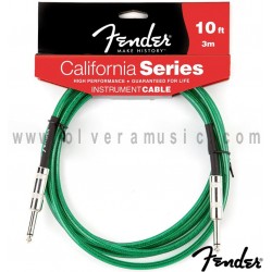 FENDER Cable para Instrumento Serie California Verde 10ft. (3m).