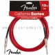 Fender (099-0510-009) Cable para Instrumento Serie California Rojo 10ft (3m).