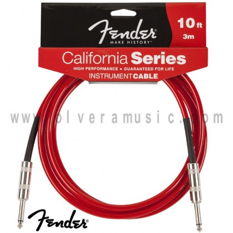 Fender (099-0510-009) Cable para Instrumento Serie California Rojo 10ft (3m).