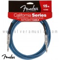 FENDER Cable para Instrumento Serie California Azul 15ft (4.5m)
