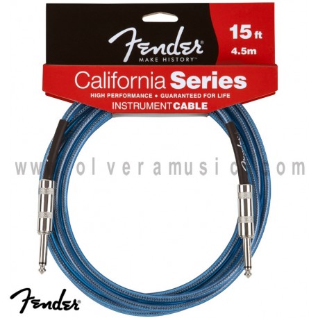 Fender (099-0515-002) Cable para Instrumento Serie California Azul 15ft (4.5m)