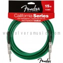 FENDER Cable para Instrumento Serie California Verde 15ft (4.5m)