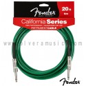 FENDER Cable para Instrumento Serie California Verde 20ft (6m)