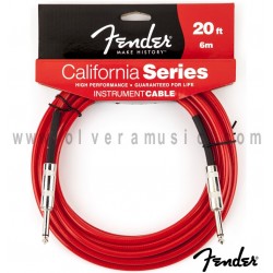 FENDER California Series Instrument Cable Red 20ft (6m)