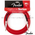 FENDER Cable para Instrumento Serie California Rojo 20ft (6m)