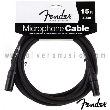 Fender (099-0820-012) Cable para Microfono 15ft (4.5m).