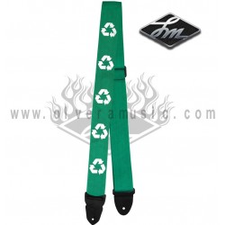 LM PRODUCTS "Go Green" Silk-Screen Guitar Strap