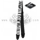 LM Products (PS4FBW) "Zebra" Silk-Screen Guitar Strap