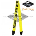 LM PRODUCTS "Police Line" Silk-Screen Guitar Strap