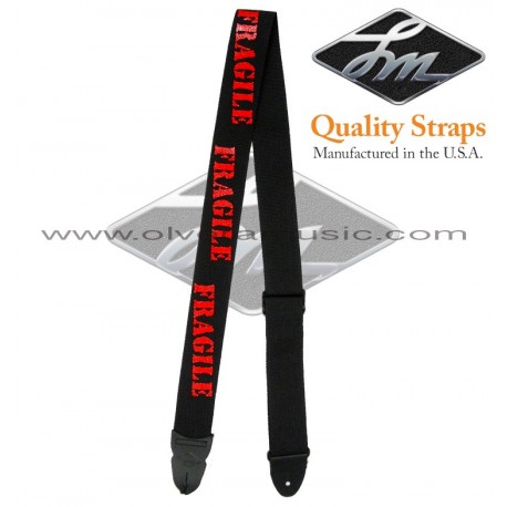 LM Products (PS4FR) "Fragile" Silk-Screen Guitar Strap