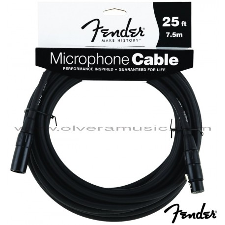Fender (099-0820-014) Cable Para Microfono "Serie Performance" 25ft. (7.5m)