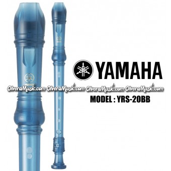 YAMAHA Flauta Soprano de Plastico (Recorder) Modelo Estudiante - Azul Transparente