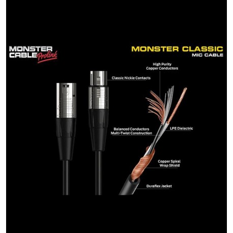 MONSTER Classic Pro Audio Microphone Cable - 10ft.