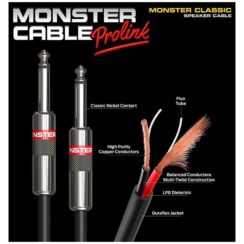 formeel Uitbreiden markt MONSTER Classic Pro Audio Speaker Cable - 25ft. - Olvera Music
