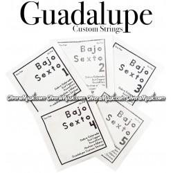 GUADALUPE Bajo Quinto Complete String Set - Red Copper