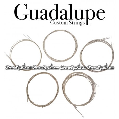 GUADALUPE Bajo Quinto Complete String Set - Nickeled Steel