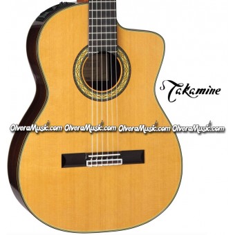 TAKAMINE Classical & Hirade Acoustic/Electric Cutaway Guitar - Gloss Natural Finish
