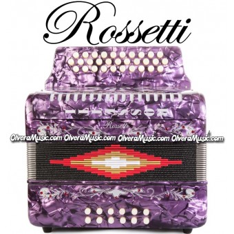 ROSSETTI Diatonic Button Accordion - Pearl Purple